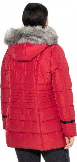 Ulla Popken HYPRAR Quilted Jacket Ruby Red - Dzsekik - 