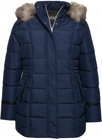 Ulla Popken HYPRAR Quilted Jacket Grey Blue - Ulla Popken - 