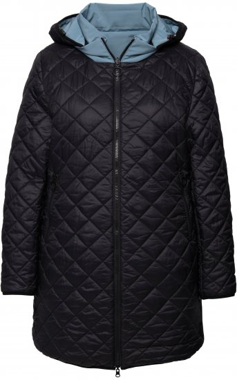 Ulla Popken HYPRAR Reversible Quilted Jacket Grey Blue - Dzsekik - 