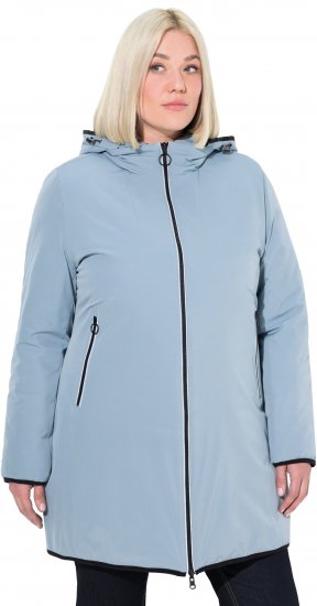 Ulla Popken HYPRAR Reversible Quilted Jacket Grey Blue - Dzsekik - 