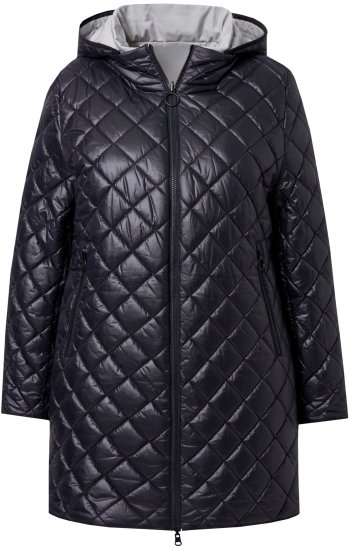 Ulla Popken HYPRAR Reversible Quilted Jacket Medium Grey - Dzsekik - 