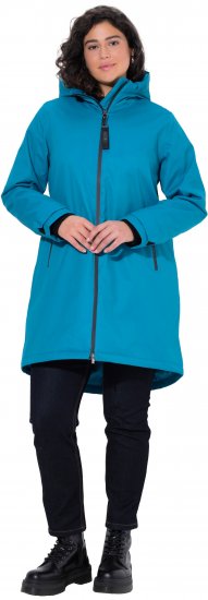 Ulla Popken HYPRAR Triple-Function Longline Jacket Turquoise - Dzsekik - 