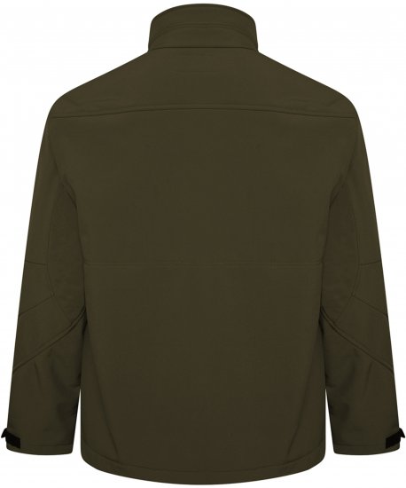 Kam Jeans KV132 Softshell Panelled Jacket Olive - Kabátok - Nagyméretű Kabátok - 2XL-8XL