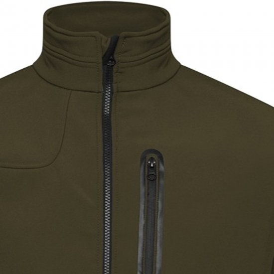 Kam Jeans KV132 Softshell Panelled Jacket Olive - Kabátok - Nagyméretű Kabátok - 2XL-8XL