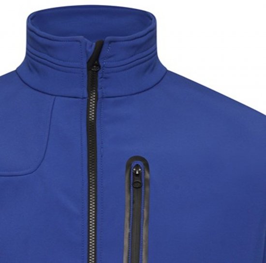 Kam Jeans KV132 Softshell Panelled Jacket Royal Blue - Kabátok - Nagyméretű Kabátok - 2XL-8XL