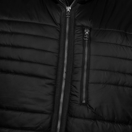 Kam Jeans KV142 Smart Lightweight Puffer Jacket Black - Kabátok - Nagyméretű Kabátok - 2XL-8XL