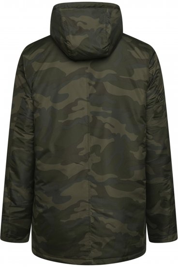 Kam Jeans KV143 Camo Print Hooded Coat Khaki - Kabátok - Nagyméretű Kabátok - 2XL-8XL