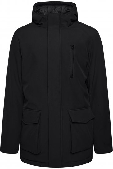 Kam Jeans KV144 Long Quilted Softshell Parka Black - Kabátok - Nagyméretű Kabátok - 2XL-8XL