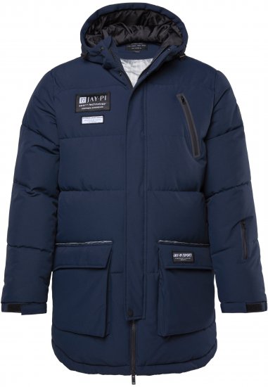 JAY-PI Warm Quilted Parka Dual Function, Wind and Water Repellant Navy - Kabátok - Nagyméretű Kabátok - 2XL-8XL