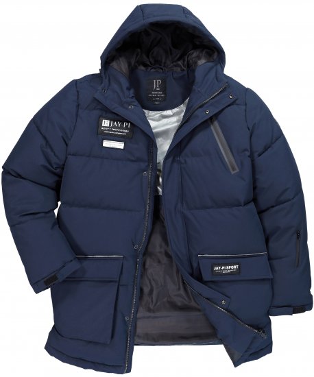JAY-PI Warm Quilted Parka Dual Function, Wind and Water Repellant Navy - Kabátok - Nagyméretű Kabátok - 2XL-8XL