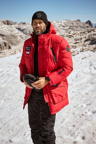 JAY-PI Warm Quilted Parka Dual Function Windproof and Water Repellent Red - Kabátok - Nagyméretű Kabátok - 2XL-8XL