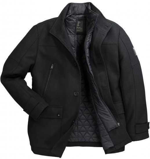 JP1880 Jacket Water-repellent Warm Black - Kabátok - Nagyméretű Kabátok - 2XL-8XL
