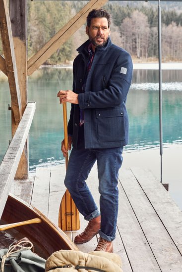 JP1880 Jacket Water-repellent Herringbone Insert Navy - Kabátok - Nagyméretű Kabátok - 2XL-8XL