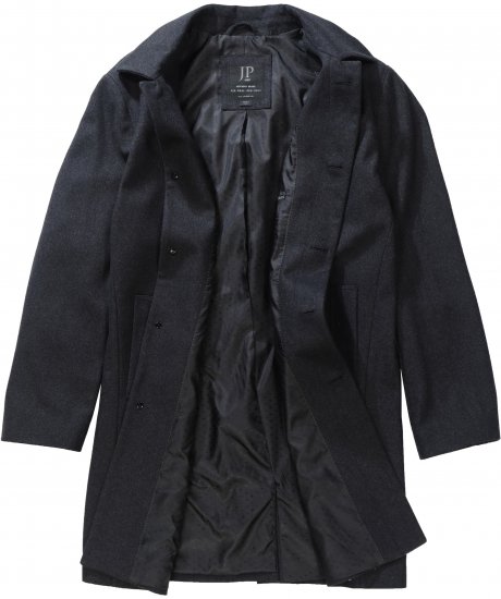 JP1880 Coat Wool Blend Water Repellent Dark Grey - Kabátok - Nagyméretű Kabátok - 2XL-8XL