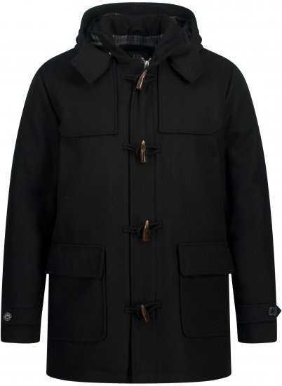 JP1880 Dufflecoat Water-repellent Black - Kabátok - Nagyméretű Kabátok - 2XL-8XL