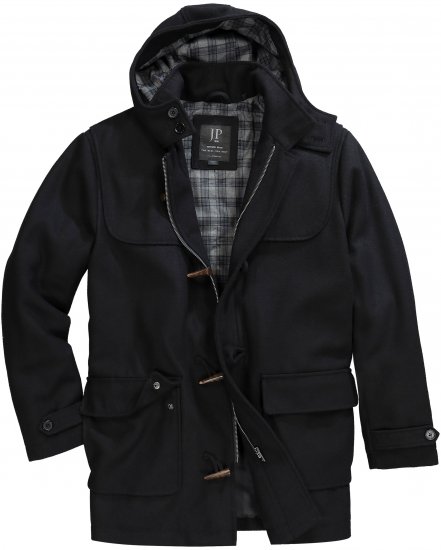 JP1880 Dufflecoat Water-repellent Black - Kabátok - Nagyméretű Kabátok - 2XL-8XL