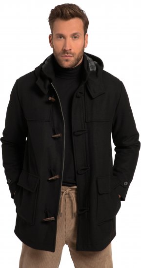 JP1880 Dufflecoat Water-repellent Black - Kabátok - Nagyméretű Kabátok - 2XL-8XL