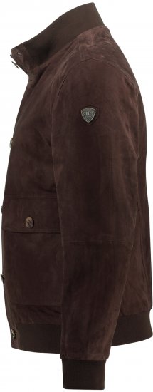 JP1880 Leather Jacket Goat Suede Espresso Brown - Kabátok - Nagyméretű Kabátok - 2XL-8XL