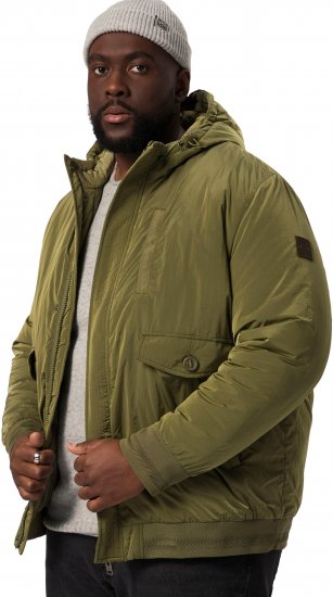 STHUGE Bomber Jacket With Hood Green - Kabátok - Nagyméretű Kabátok - 2XL-8XL