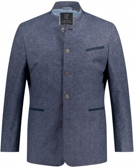 JP1880 Traditional Jacket Linen Blend Navy - Kabátok - Nagyméretű Kabátok - 2XL-8XL