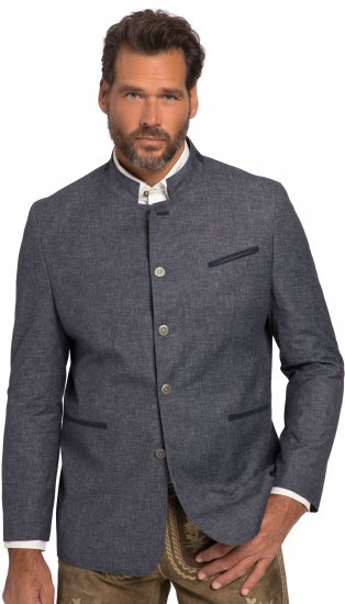JP1880 Traditional Jacket Linen Blend Navy - Kabátok - Nagyméretű Kabátok - 2XL-8XL