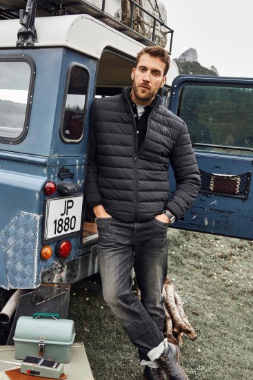 JP1880 Jacket Quilted Stand-up Collar Black - Kabátok - Nagyméretű Kabátok - 2XL-8XL