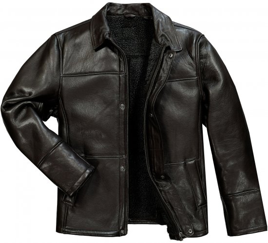 JP1880 Leather Jacket Soft Lamb Nappa Dark Brown - Kabátok - Nagyméretű Kabátok - 2XL-8XL