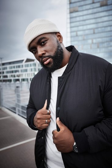 STHUGE Bomber Jacket Quilted Black - Kabátok - Nagyméretű Kabátok - 2XL-8XL