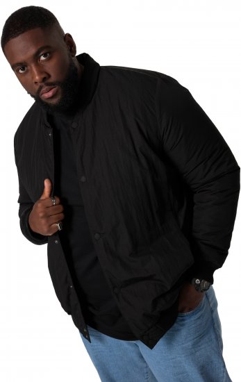 STHUGE Bomber Jacket Quilted Black - Kabátok - Nagyméretű Kabátok - 2XL-8XL