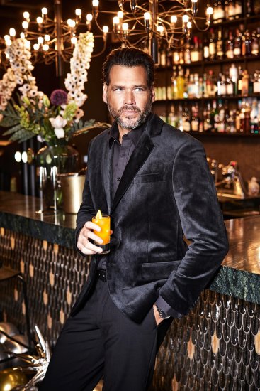 JP1880 Jacket Velvet Business Smoking Black - Öltönyök - Nagyméretű öltönyök