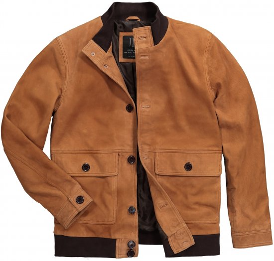 JP1880 Jacket Leather Lamb Nappa Brown - Kabátok - Nagyméretű Kabátok - 2XL-8XL