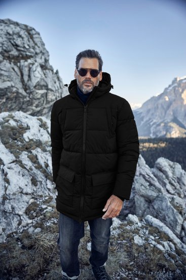 JP1880 Quilted Parka with Multiple Pockets Black - Kabátok - Nagyméretű Kabátok - 2XL-8XL