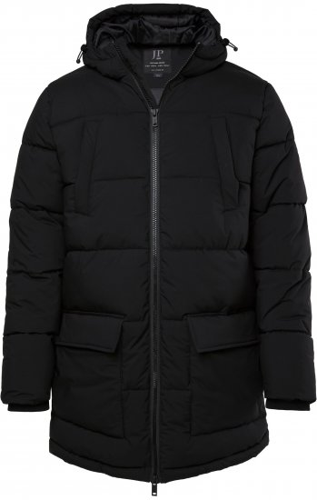 JP1880 Quilted Parka with Multiple Pockets Black - Kabátok - Nagyméretű Kabátok - 2XL-8XL