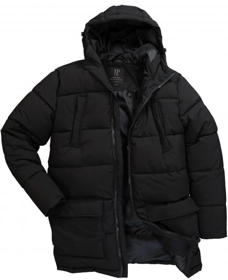 JP1880 Quilted Parka with Multiple Pockets Black - Kabátok - Nagyméretű Kabátok - 2XL-8XL