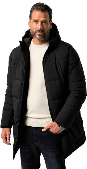 JP1880 Quilted Parka with Multiple Pockets Black - Kabátok - Nagyméretű Kabátok - 2XL-8XL