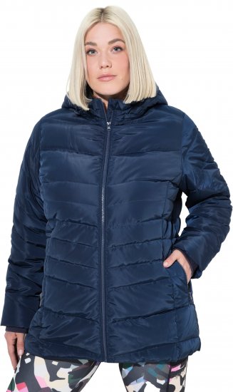 Ulla Popken Quilted Water Repellent Jacket Navy Blue - Kabátok & dzsekik - 