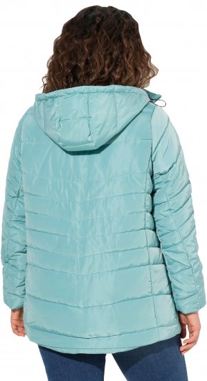 Ulla Popken Quilted Water Repellent Jacket Soft Turquoise - Dzsekik - 