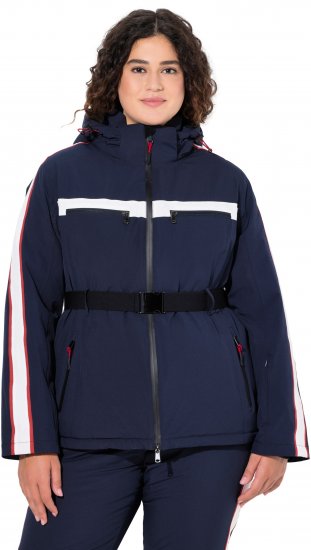 Ulla Popken Triple Function Racing Stripe Jacket Navy - Dzsekik - 