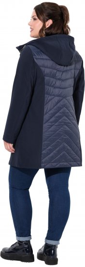 Ulla Popken HYPRAR Softshell Long Cut Jacket Navy - Dzsekik - 