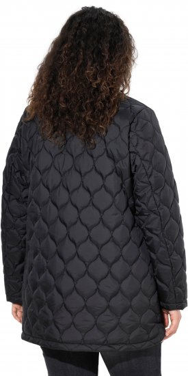 Ulla Popken HYPRAR Water-Repellent Quilted Jacket Black - Dzsekik - 