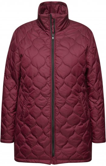 Ulla Popken HYPRAR Water-Repellent Quilted Jacket Wine Red - Dzsekik - 