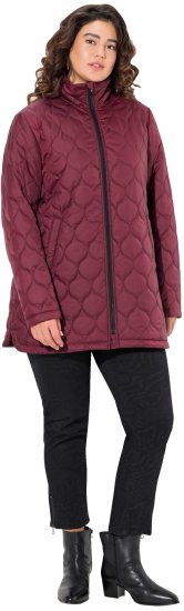 Ulla Popken HYPRAR Water-Repellent Quilted Jacket Wine Red - Dzsekik - 