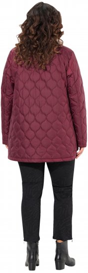 Ulla Popken HYPRAR Water-Repellent Quilted Jacket Wine Red - Dzsekik - 