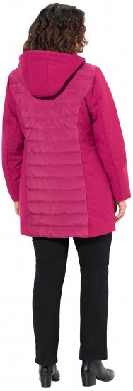 Ulla Popken HYPRAR Mixed Texture Water-Repellent Jacket Ruby - Dzsekik - 