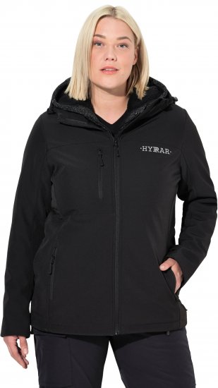 Ulla Popken HYPRAR Softshell Fleece Lined Jacket Black - Dzsekik - 