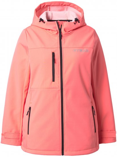 Ulla Popken HYPRAR Softshell Fleece Lined Jacket Coral - Dzsekik - 