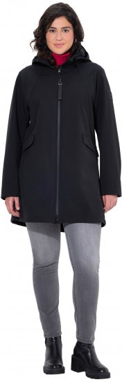 Ulla Popken HYPRAR Water Repellent Softshell Jacket Black - Dzsekik - 