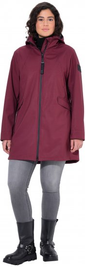 Ulla Popken HYPRAR Water Repellent Softshell Jacket Cherry - Dzsekik - 