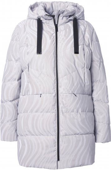 Ulla Popken HYPRAR Wave Quilted Water-Repellent Jacket Off-White - Dzsekik - 