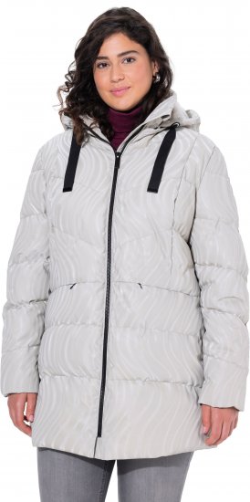 Ulla Popken HYPRAR Wave Quilted Water-Repellent Jacket Off-White - Dzsekik - 